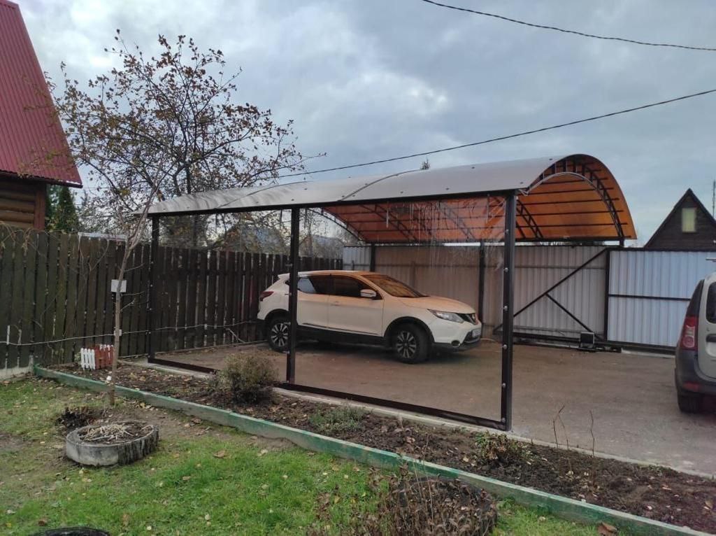 Прозрачные шторы ПВХ для навеса под автомобиль в Васильевском Мхе